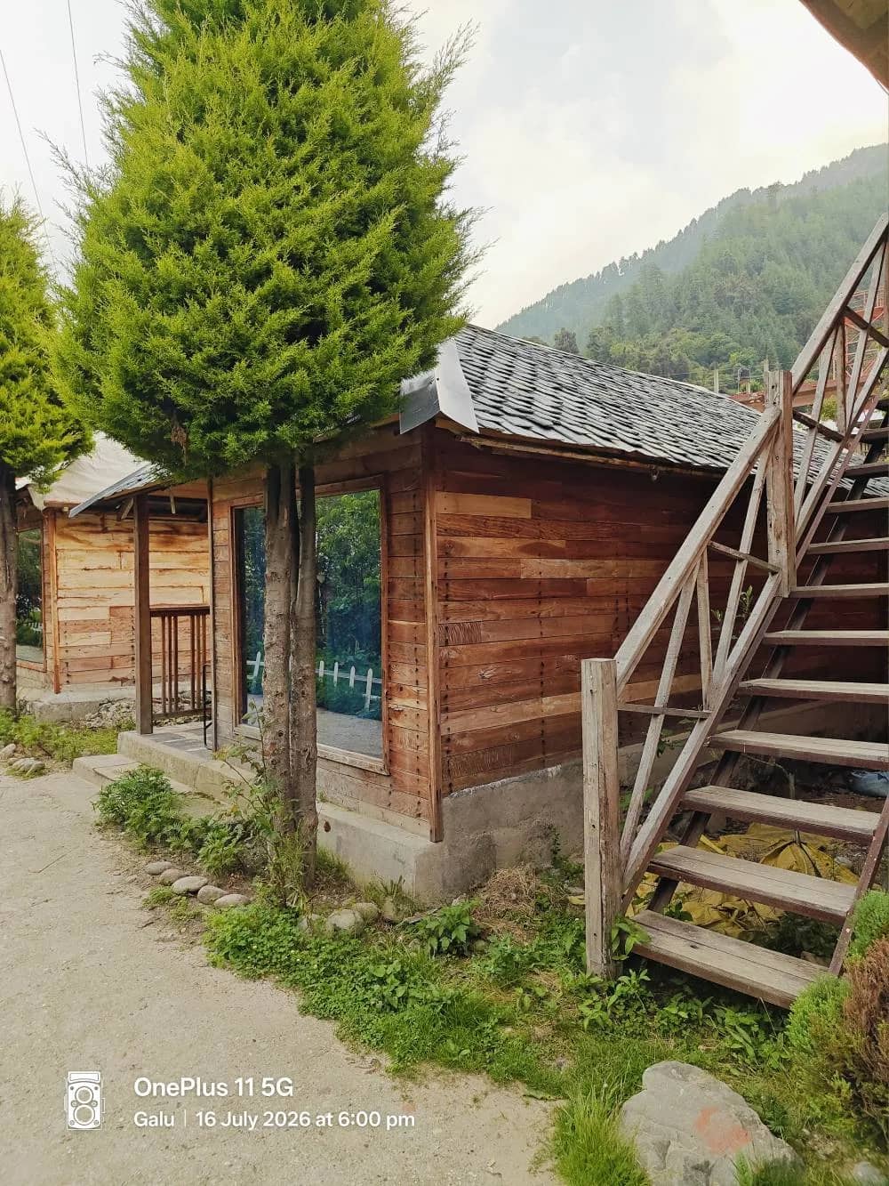 The grounds and cottages of The Heimat Resort, Barot Valley